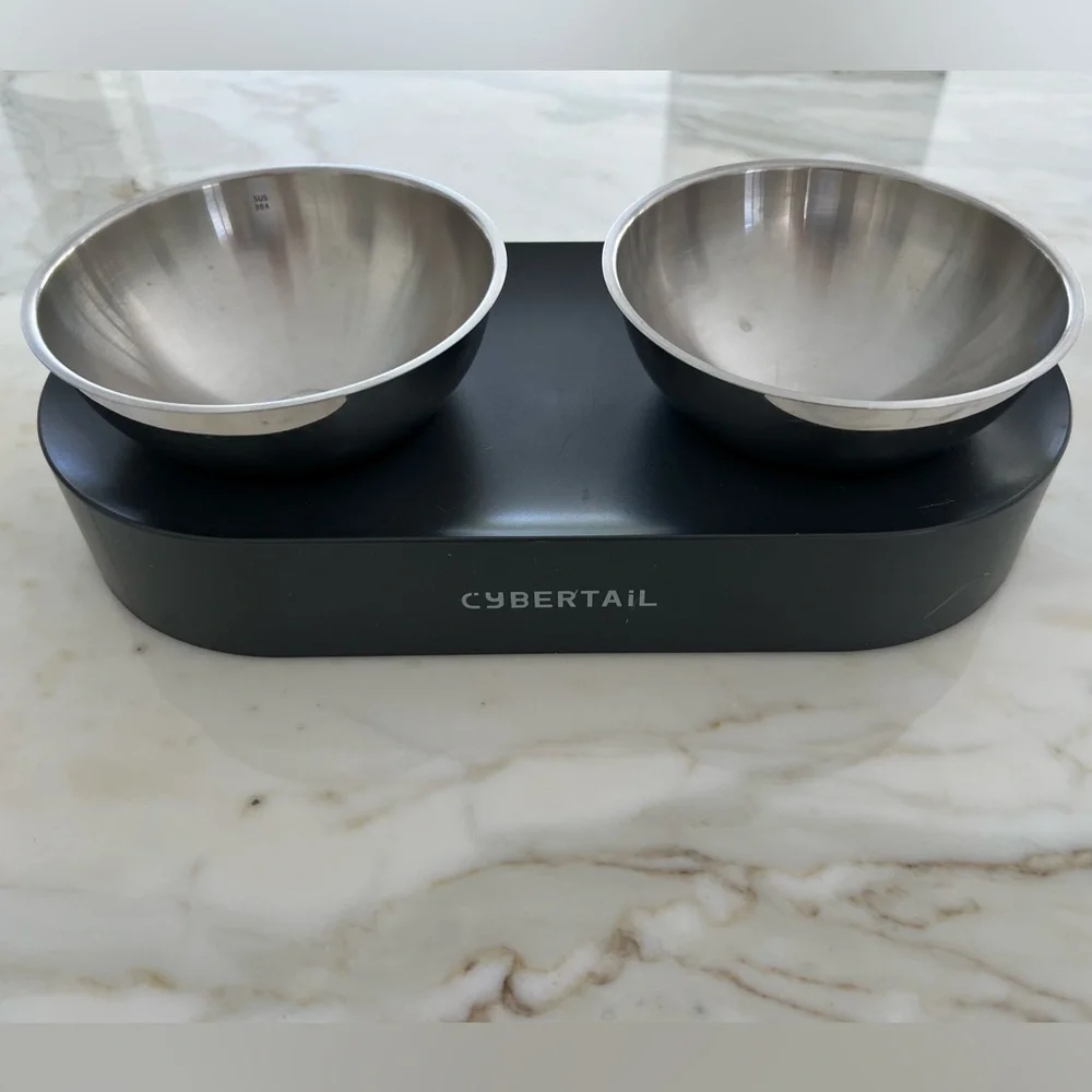 CYBERTAIL PREMIUM QUALITY 304 STAINLESS STEEL CAT BOWLS